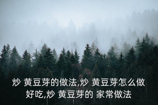 炒 黃豆芽的做法,炒 黃豆芽怎么做好吃,炒 黃豆芽的 家常做法