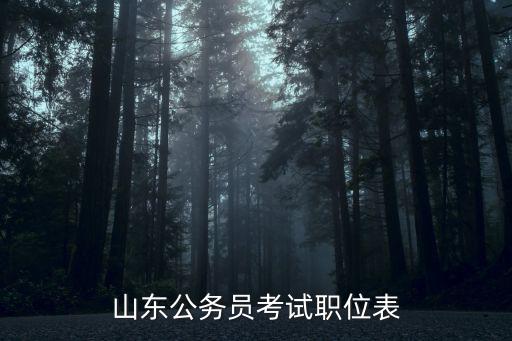 2022年國考職位一覽表山東，山東公務(wù)員職位表