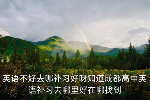 英語不好去哪補習好呀知道成都高中英語補習去哪里好在哪找到