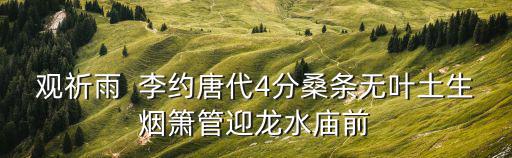 觀祈雨李約，李約觀祈雨翻譯