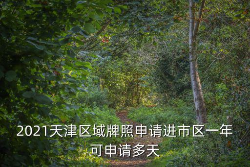 2021天津區(qū)域牌照申請進市區(qū)一年可申請多天