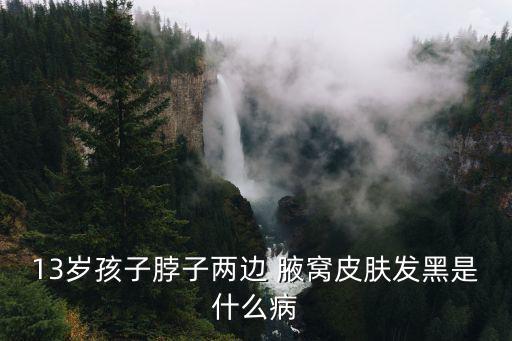 13歲孩子脖子兩邊 腋窩皮膚發黑是什么病