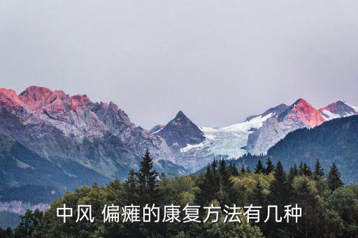 偏癱最好的恢復方法