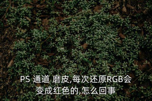 PS 通道 磨皮,每次還原RGB會變成紅色的,怎么回事