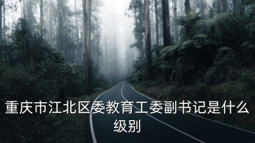重慶市江北區委教育工委副書記是什么級別