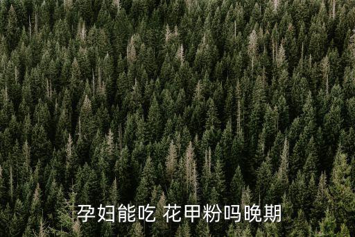  孕婦能吃 花甲粉嗎晚期