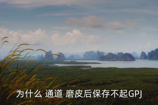 為什么 通道 磨皮后保存不起GPJ