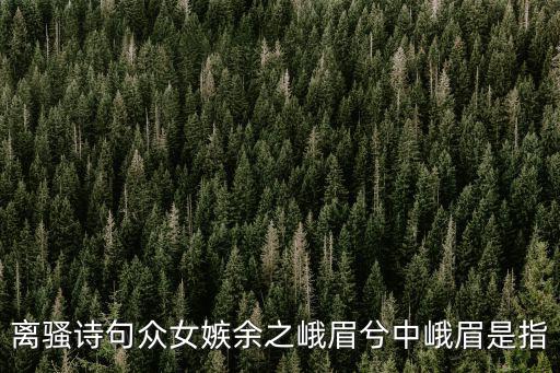 離騷詩句眾女嫉余之峨眉兮中峨眉是指