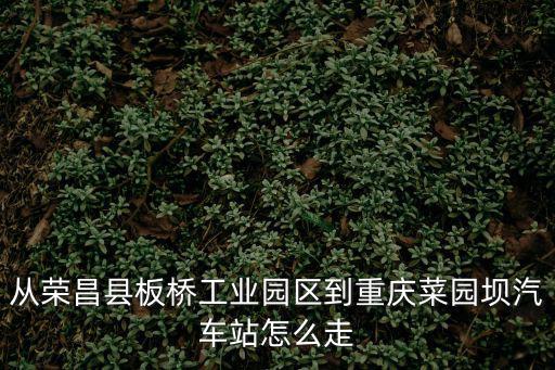 從榮昌縣板橋工業園區到重慶菜園壩汽車站怎么走