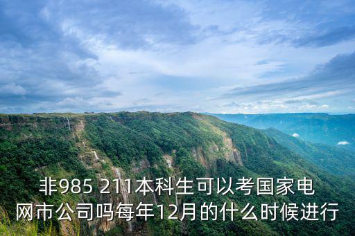 非985 211本科生可以考國家電網市公司嗎每年12月的什么時候進行