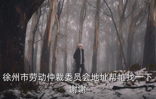 徐州市勞動仲裁委員會地址幫忙找一下謝謝