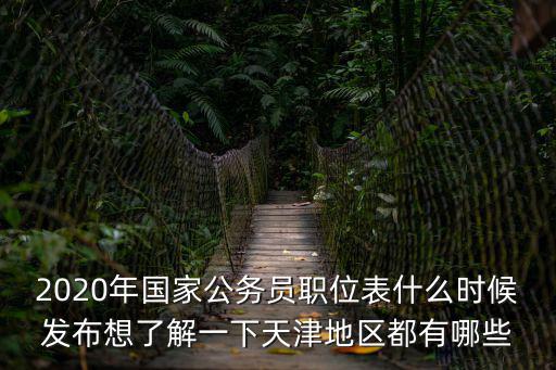 2020年國(guó)家公務(wù)員職位表什么時(shí)候發(fā)布想了解一下天津地區(qū)都有哪些