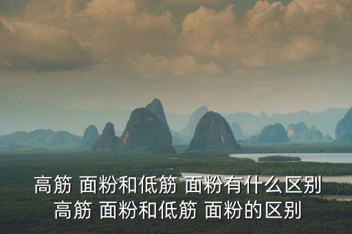  高筋 面粉和低筋 面粉有什么區(qū)別 高筋 面粉和低筋 面粉的區(qū)別