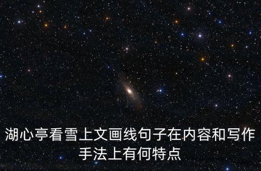 湖心亭看雪上文畫線句子在內容和寫作手法上有何特點