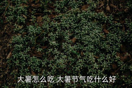  大暑怎么吃 大暑節(jié)氣吃什么好