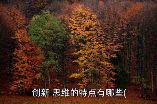  創(chuàng)新 思維的特點有哪些(