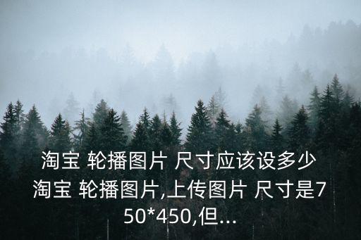  淘寶 輪播圖片 尺寸應該設多少 淘寶 輪播圖片,上傳圖片 尺寸是750*450,但...