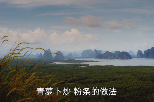 胡蘿卜炒粉條,準備好了什么菜?