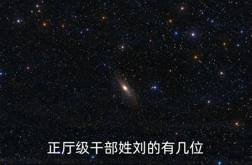 正廳級干部姓劉的有幾位
