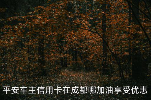 平安車主信用卡在成都哪加油享受優(yōu)惠