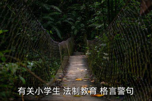 有關小學生 法制教育 格言警句