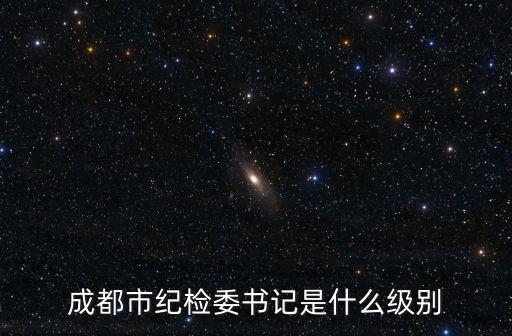 成都市紀檢委書記是什么級別