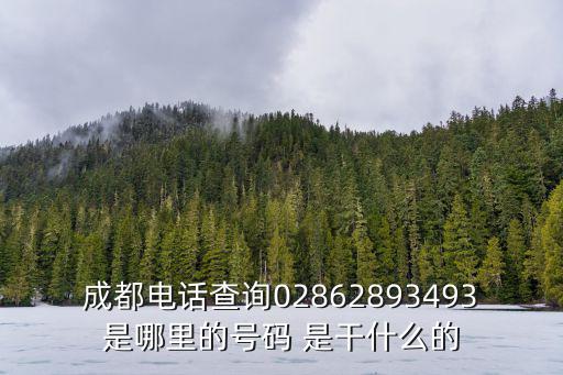 成都電話查詢02862893493是哪里的號碼 是干什么的