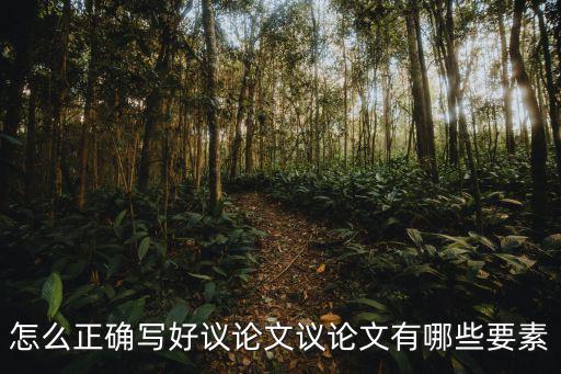 怎么正確寫(xiě)好議論文議論文有哪些要素