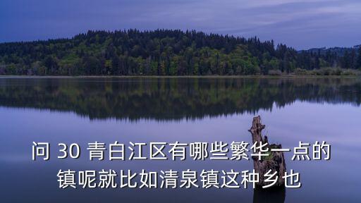 問 30 青白江區(qū)有哪些繁華一點的鎮(zhèn)呢就比如清泉鎮(zhèn)這種鄉(xiāng)也