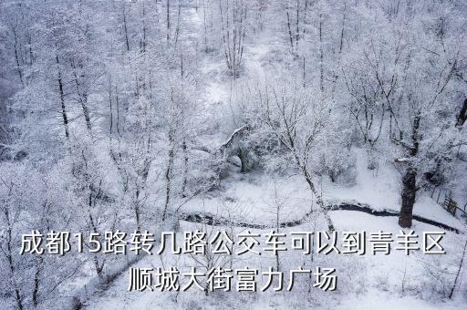 成都15路轉幾路公交車可以到青羊區順城大街富力廣場