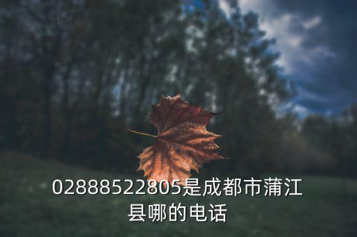 02888522805是成都市蒲江縣哪的電話