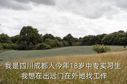 我是四川成都人今年18歲中專實(shí)習(xí)生 我想在出遠(yuǎn)門在外地找工作