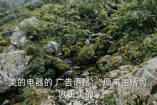 美的電器的 廣告語是:“原來生活可以更美的”