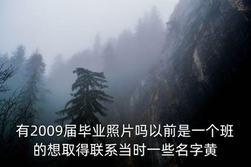 有2009屆畢業(yè)照片嗎以前是一個(gè)班的想取得聯(lián)系當(dāng)時(shí)一些名字黃