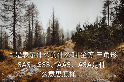 ≌是表示什么的什么叫 全等 三角形SAS、SSS、AAS、ASA是什么意思怎樣...