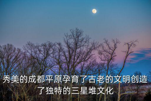 秀美的成都平原孕育了古老的文明創造了獨特的三星堆文化