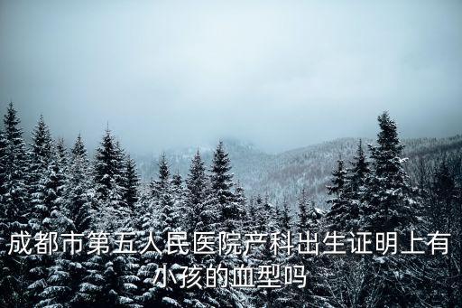 成都市第五人民醫(yī)院產(chǎn)科出生證明上有小孩的血型嗎