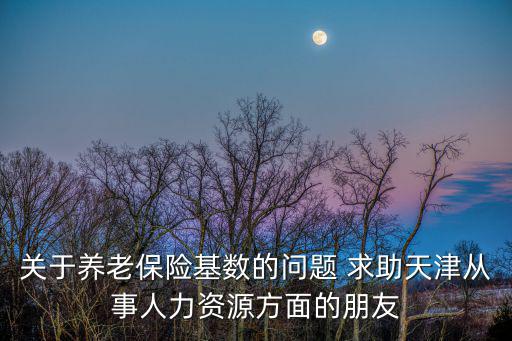 關于養老保險基數的問題 求助天津從事人力資源方面的朋友