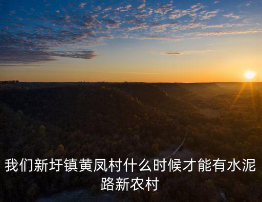 我們新圩鎮黃鳳村什么時候才能有水泥路新農村
