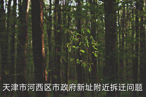 天津市河西區(qū)拆遷辦環(huán)境，天津市河西區(qū)市政府新址附近拆遷問題