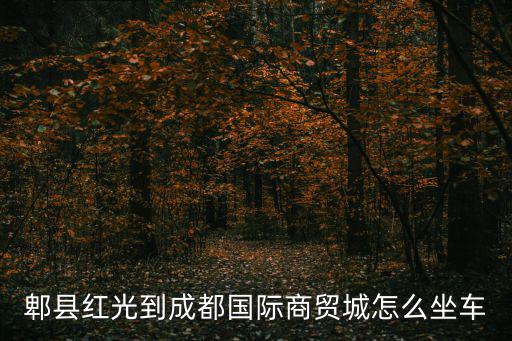 郫縣紅光到成都國際商貿城怎么坐車