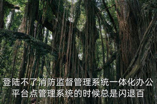登陸不了消防監(jiān)督管理系統(tǒng)一體化辦公平臺點管理系統(tǒng)的時候總是閃退百