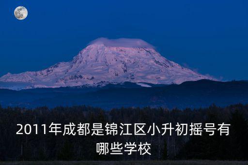 2011年成都是錦江區小升初搖號有哪些學校