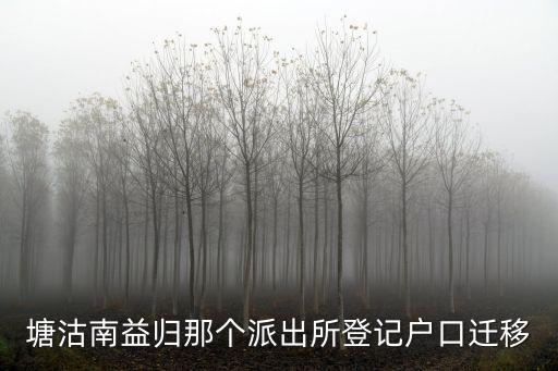 塘沽南益歸那個派出所登記戶口遷移