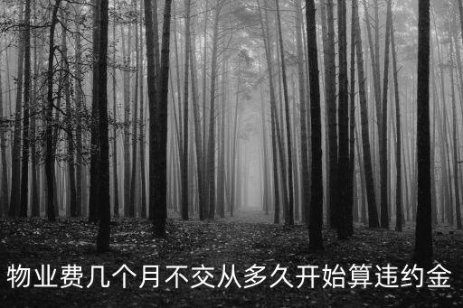 成都市物業(yè)費(fèi)違約金，物管費(fèi)能收違約金嗎