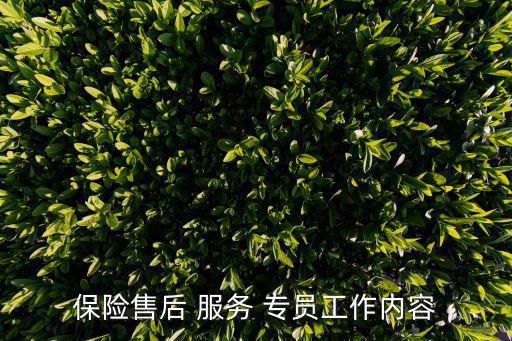 服務專員,銀保售后服務專員:服務客戶與公司的溝通