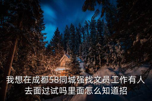 我想在成都58同城強找文員工作有人去面過試嗎里面怎么知道招