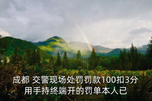成都 交警現(xiàn)場處罰罰款100扣3分用手持終端開的罰單本人已