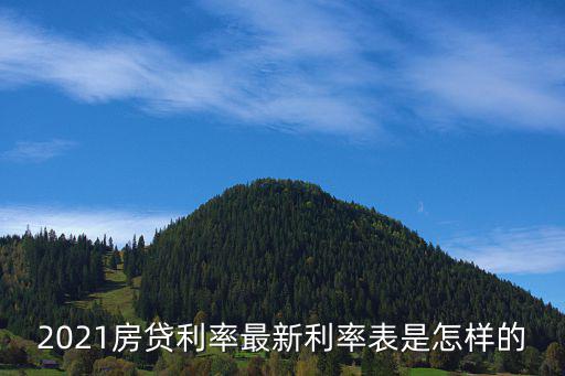 2021房貸利率最新利率表是怎樣的