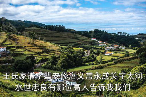 天津市寧河區東豐臺王氏家，王氏家譜字輩安修洛義常永成關宇太河水世忠良有哪位高人告訴我我們